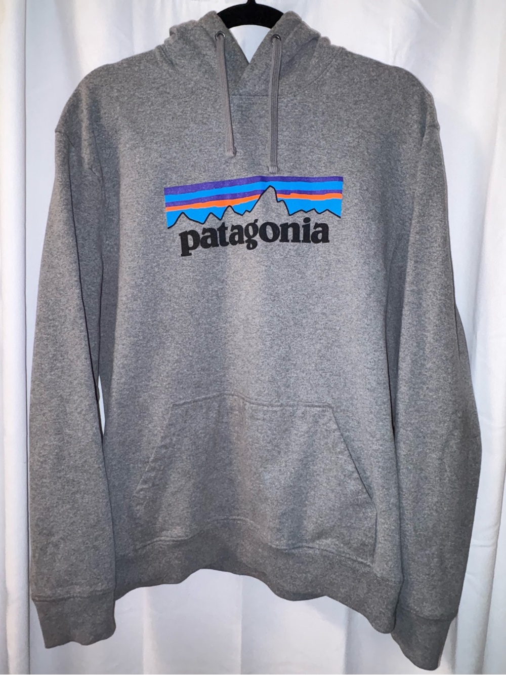 Patagonia Gray Hooded Sweatshirt Men's w/ P-6 Logo Uprisal